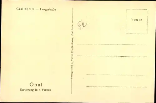 Ak Crailsheim in Baden Württemberg, Langestraße