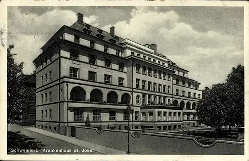 Ak Schweinfurt in Unterfranken Bayern, Krankenhaus St. Josef