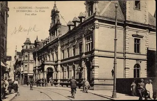 Ak Duisburg im Ruhrgebiet, Postgebäude
