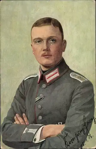 Ak Kronprinz Georg von Sachsen, Portrait, Uniform