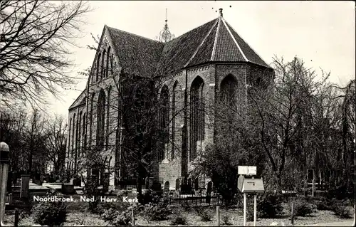 Ak Noordbroek Groningen, Niederlande. Rev. Kirche