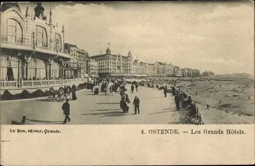 Ak Oostende Ostende Westflandern, Grands Hotels