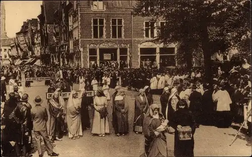 Ak Brügge Brügge Flandern Westflandern, Prozession des Heiligen Blutes, Darstellung Jesu im Tempel