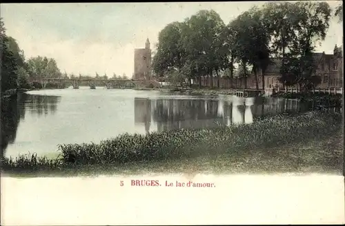 Ak Brügge Brügge Flandern Westflandern, Der See der Liebe