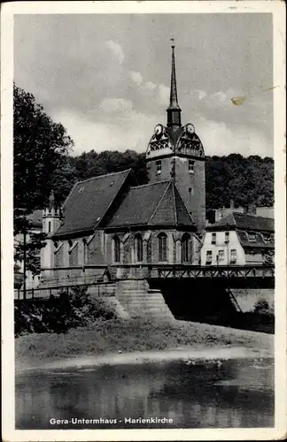 Ak Untermhaus Gera in Thüringen, Marienkirche