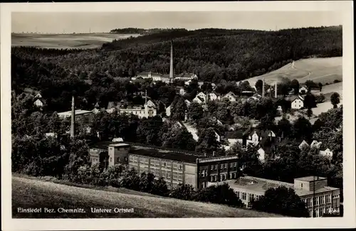 Ak Einsiedel Chemnitz, Panorama unterer Ortsteil