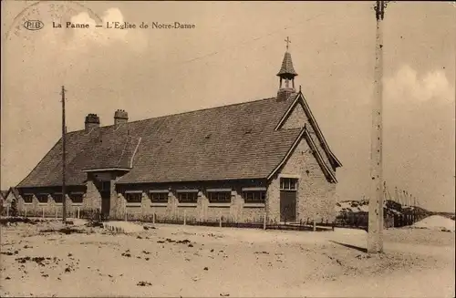 Ak La Panne De Panne Westflandern, die Kirche Unserer Lieben Frau