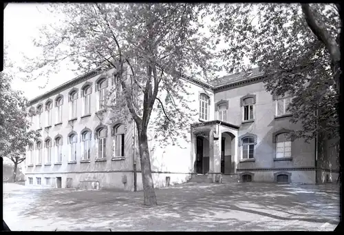 3 Glas Negative Frintrop Essen im Ruhrgebiet, Kirche, Haus, Baum