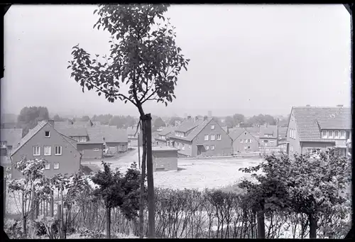 3 Glas Negative Frintrop Essen im Ruhrgebiet, Kirche, Haus, Baum