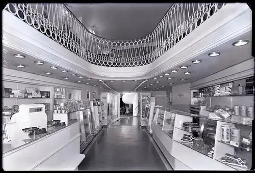 5 Glas Negative Essen im Ruhrgebiet, Kaufhaus, Gaststätte, Einkaufsstraße