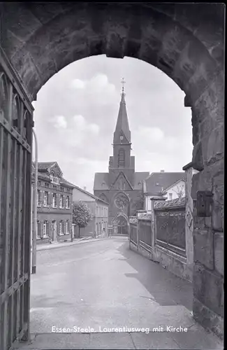 5 Glas Negative Steele Essen im Ruhrgebiet, Torbogen, Brunnen, Kirche