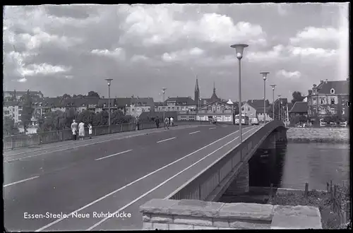 6 Glas Negative Steele Essen im Ruhrgebiet, Ruhrbrücke, Gesamtansicht, diverse Ansichten