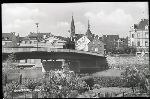 6 Glas Negative Steele Essen im Ruhrgebiet, Ruhrbrücke, Gesamtansicht, diverse Ansichten