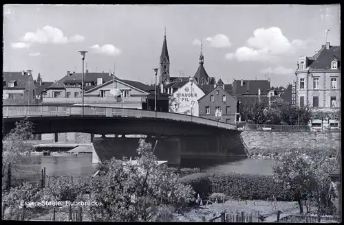 6 Glas Negative Steele Essen im Ruhrgebiet, Ruhrbrücke, Gesamtansicht, diverse Ansichten