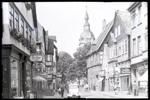 6 Glas Negative Detmold in Nordrhein Westfalen, Park, Einkaufsstraße, Bach