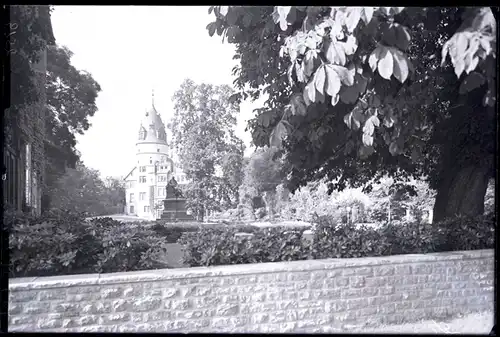 6 Glas Negative Detmold in Nordrhein Westfalen, Park, Einkaufsstraße, Bach