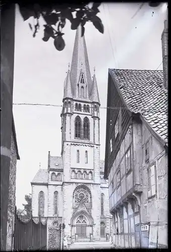 6 Glas Negative Detmold in Nordrhein Westfalen, Kirche, Park, Straße