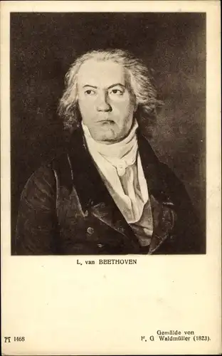 Künstler Ak Waldmüller, F. G., Ludwig van Beethoven, Portrait, Ackermann 1468