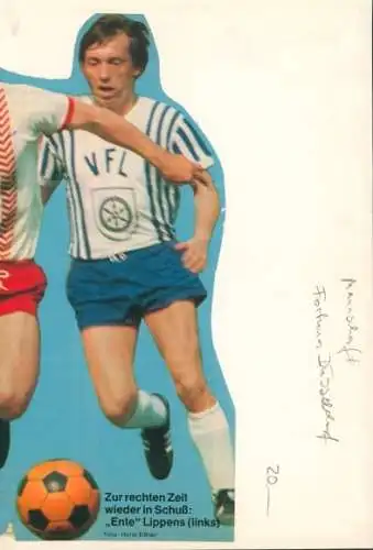 Ak Fußballmannschaft Fortuna Düsseldorf, Ente Lippens, Portrait, Autogramme