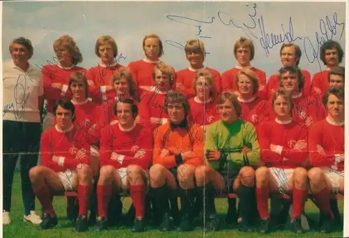 Ak Fußballmannschaft Fortuna Düsseldorf, Ente Lippens, Portrait, Autogramme
