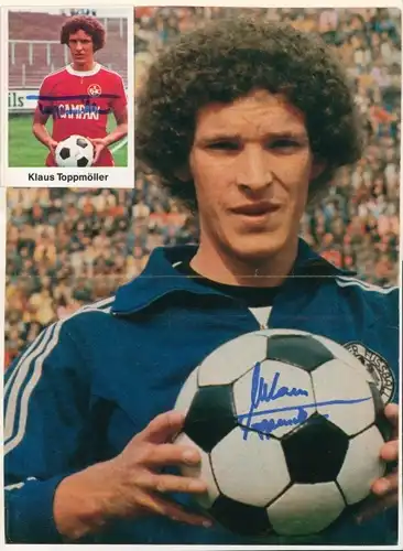 Ak Fußballer Klaus Toppmöller, Portrait, Autogramm