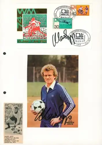 Ak Fußballer Sepp Maier, Portrait, Autogramm