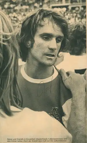 Ak Fußballer Wolfgang Overath, Portrait, Autogramm
