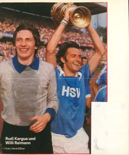 Ak Fußballer Rudi Kargus und Willi Reimann, HSV, Portrait, Autogramm