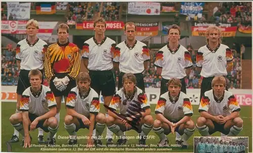 Ak Fußballmannschaft, Deutsche Nationalmannschaft, Christian Wörns, Autogramm
