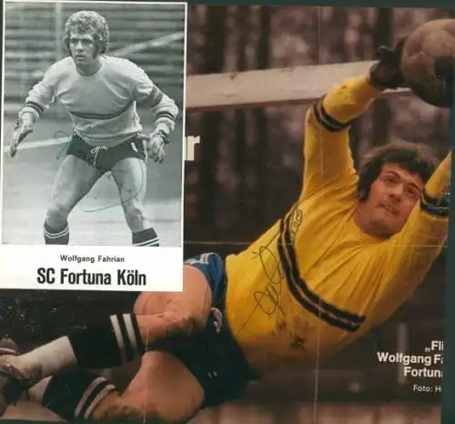 Ak Fußballer Wolfgang Fahrian, SC Fortuna Köln, Portrait, Autogramm