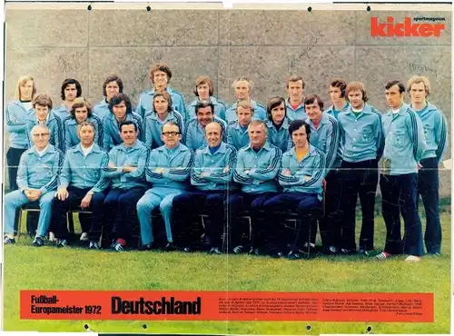 Ak Fußball Europameister 1972, Deutsche Nationalmannschaft, Autogramme