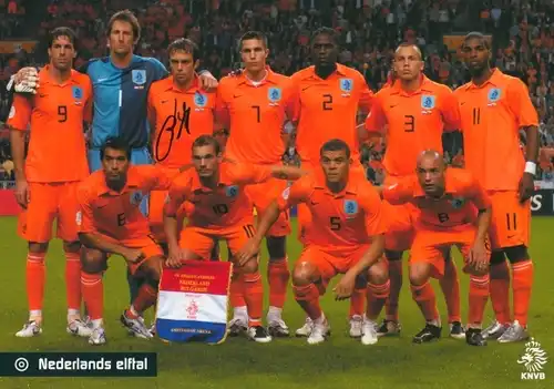 Ak Fußballmannschaft, Niederländische Nationalmannschaft, Autogramm Noris Mathijsen