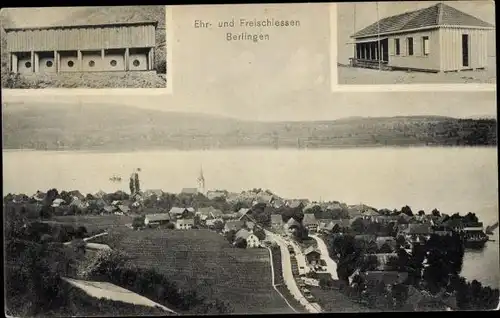 Ak Berlingen Kanton Thurgau, Ehr- und Freischießen, Schützenfest, Totalansicht