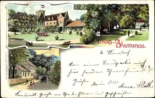 Litho Blumenau Wunstorf in Niedersachsen, Ortsansichten