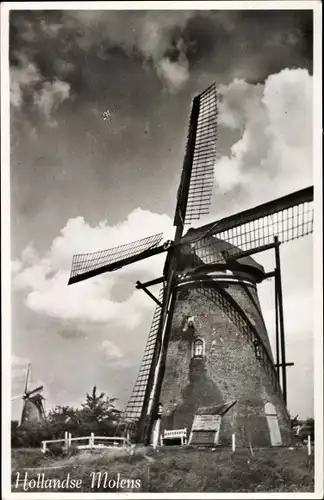 Ak Niederlande, Hollandse Molens, Holländische Windmühle