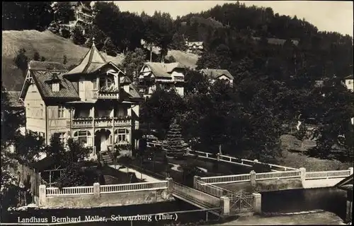 Ak Schwarzburg im Schwarzatal Thüringen, Landhaus Bernhard Möller