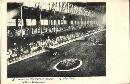 Ak Bruxelles Brüssel, Concours Hippique, 10 Mai 1905, Military International, Hippodrom
