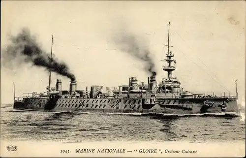 Ak Französisches Kriegsschiff Gloire, Französische Marine