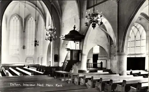 Ak Dalfsen Overijssel, Interieur Ned. Herv. Kerk