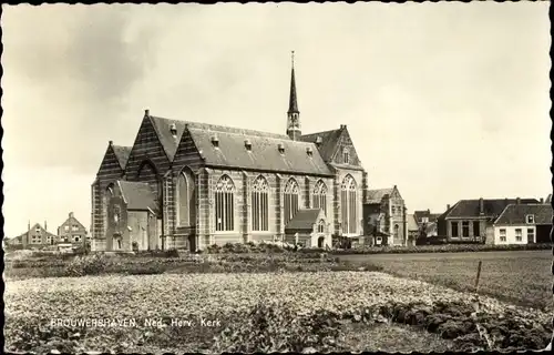 Ak Brouwershaven Zeeland, Niederlande. Rev. Kirche