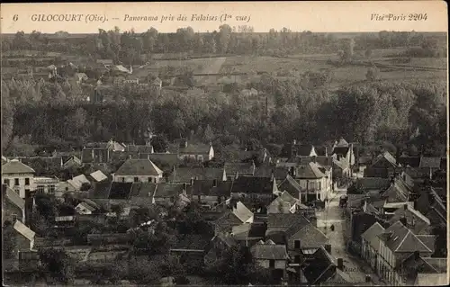 Ak Gilocourt-Oise, Panorama pris des Falaises