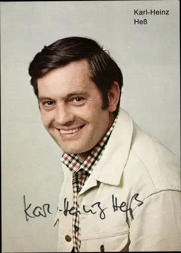 Ak Schauspieler Karl-Heinz Heß, Portrait, Autogramm