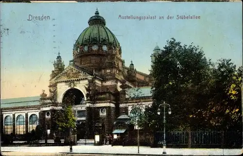 Ak Dresden Altstadt, Ausstellungspalast an der Stübelallee