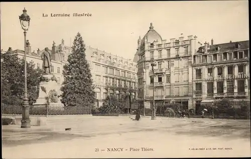 Ak Nancy Meurthe et Moselle, Place Thiers