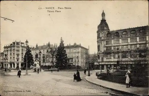 Ak Nancy Meurthe et Moselle, Place Thiers