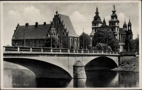Ak Poznań Posen, Dom, Brücke