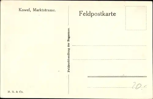 Ak Kowel Ukraine, Marktstraße