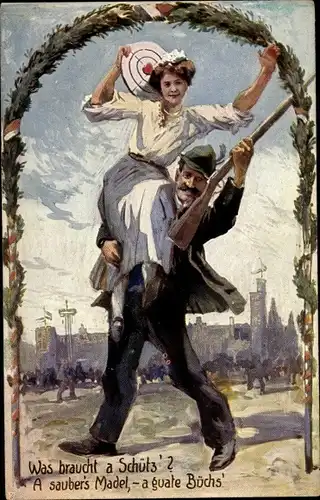 Künstler Ak Hamburg, 16. Deutsches Bundesschießen 1909