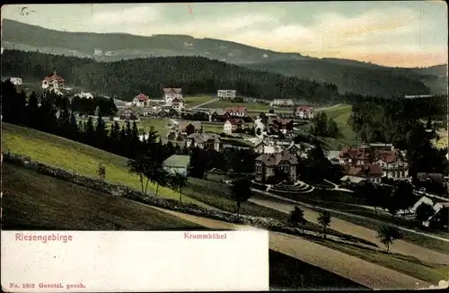 Ak Karpacz Krummhübel im Riesengebirge Schlesien, Gesamtansicht