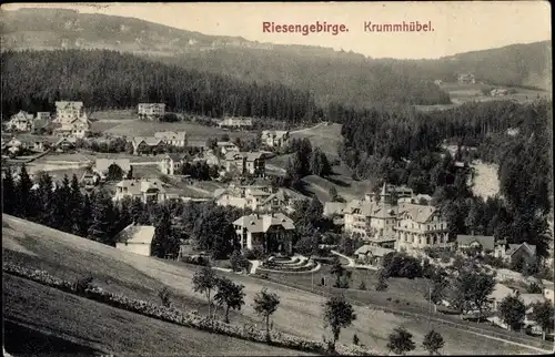 Ak Karpacz Krummhübel im Riesengebirge Schlesien, Gesamtansicht